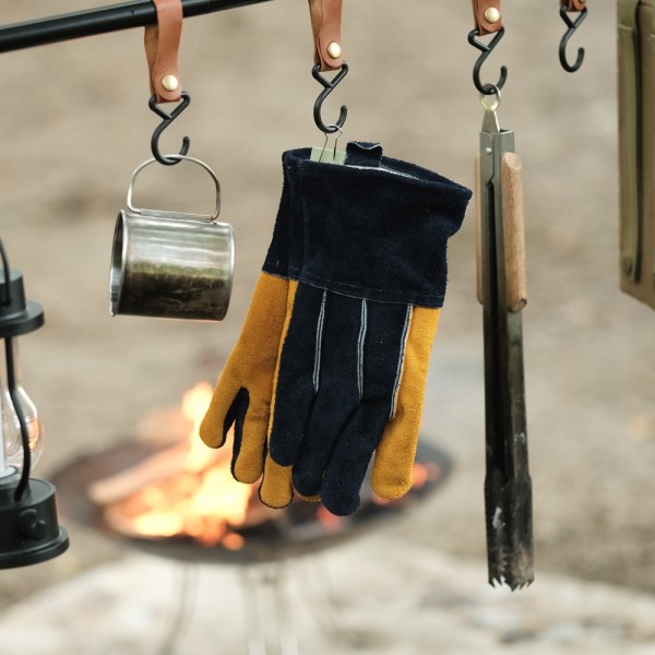 焚き火用配色手袋
